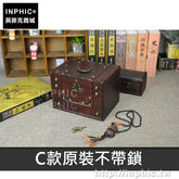 INPHIC-家居仿古百寶盒創意首飾盒梳妝盒收納盒禮物木質做舊-C款原裝不帶鎖